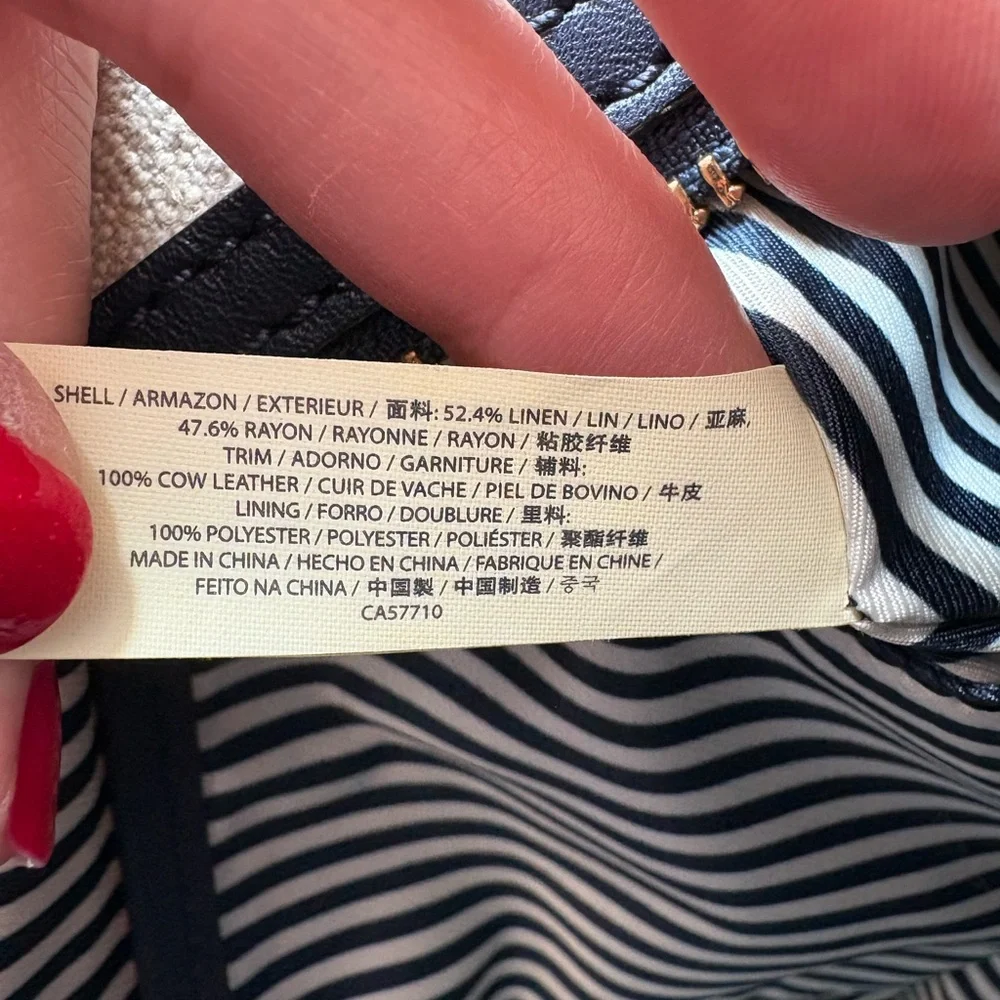 Kate Spade Cream and Blue Satchel with Structured Design - Picture 9 of 11